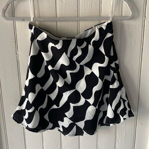 black and white skirt